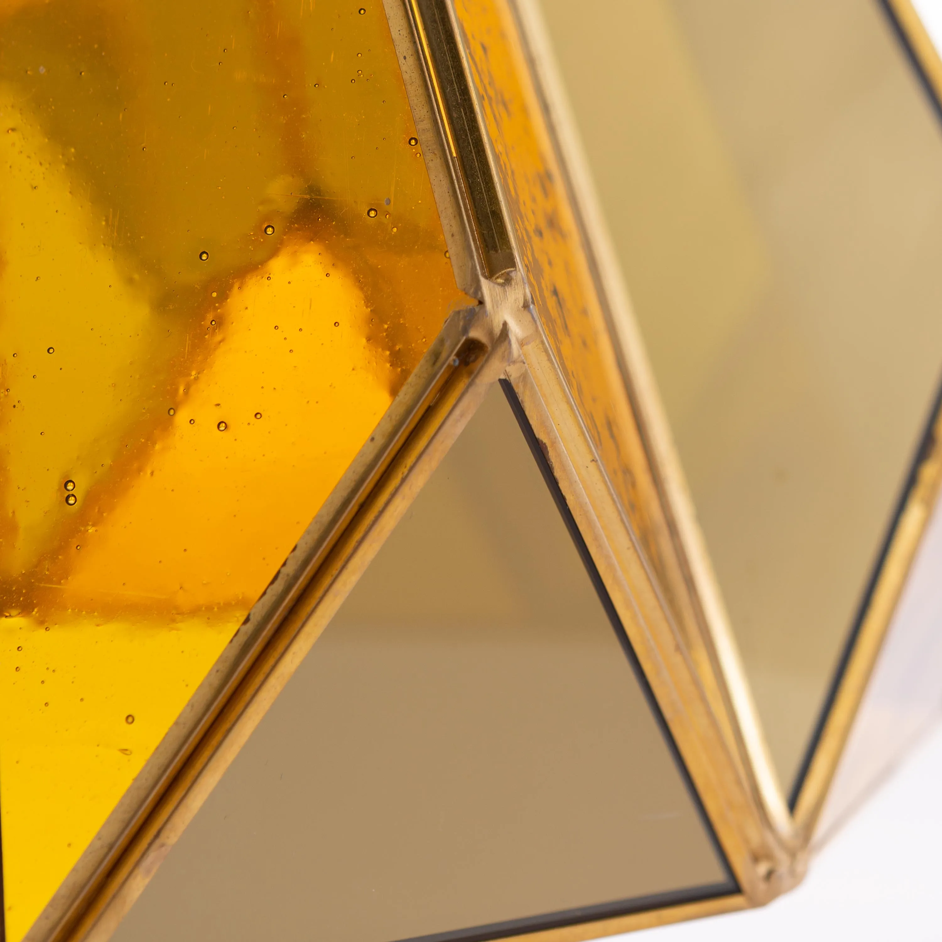Golden Glass Hanging Solar Light