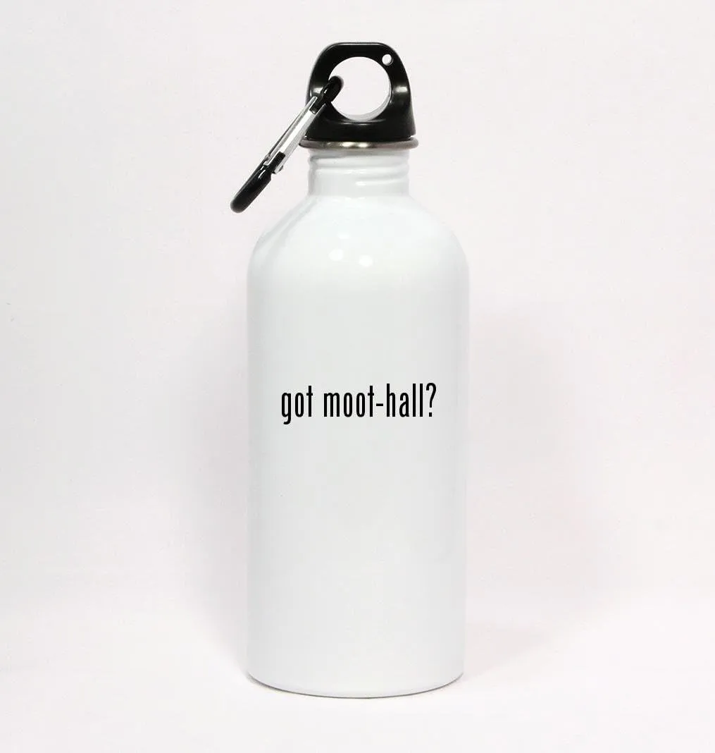 got Moot-Hall? - White Water Bottle with Carabiner 20oz