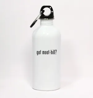 got Moot-Hill? - White Water Bottle with Carabiner 20oz