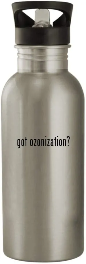 got ozonization? - 20oz Stainless Steel Outdoor Water Bottle, Silver