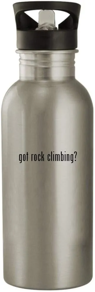 got rock climbing? - 20oz Stainless Steel Outdoor Water Bottle, Silver