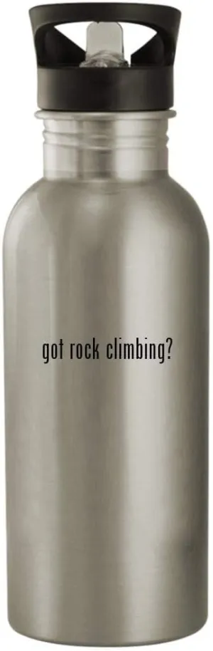 got rock climbing? - 20oz Stainless Steel Outdoor Water Bottle, Silver