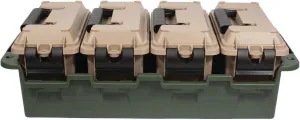 GREENMADE Multi-Purpose Storage Boxes All Crate Ammo/Tackle Organizing units 4 Pack Made in USA, Brown