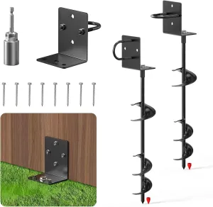 Ground Anchor for Shed,16'' Wider Spiral Multi-Purpose Earth Anchor for Heavy Duty Swing Set,Trampolines,Carport,Trap Anchors Hurricane Tie Down