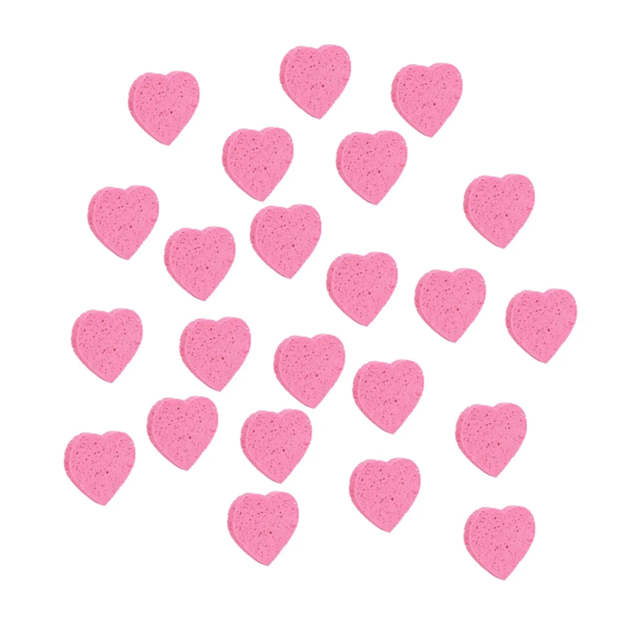 Heart-shape Makeup Removal Sponge 32pcs Girl Face Cleaning Tool Soft Cosmetics Pad Natural Cotton Face Wash Puff