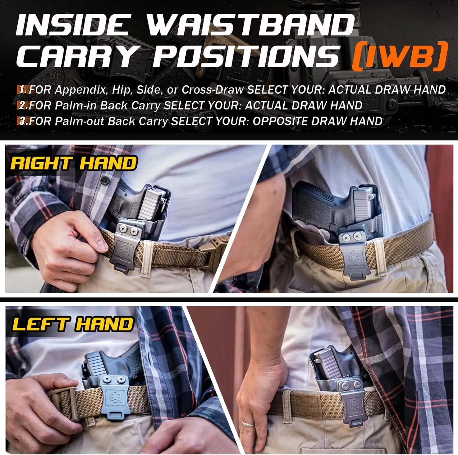 Hellcat Holster IWB & OWB Kydex Holster for Springfield Armory Hellcat Pistol – Inside Waistband Concealed Carry for Hellcat – Adj. Cant – 'Posi-Click' Retention – No Wear - No Jitter - Made in USA