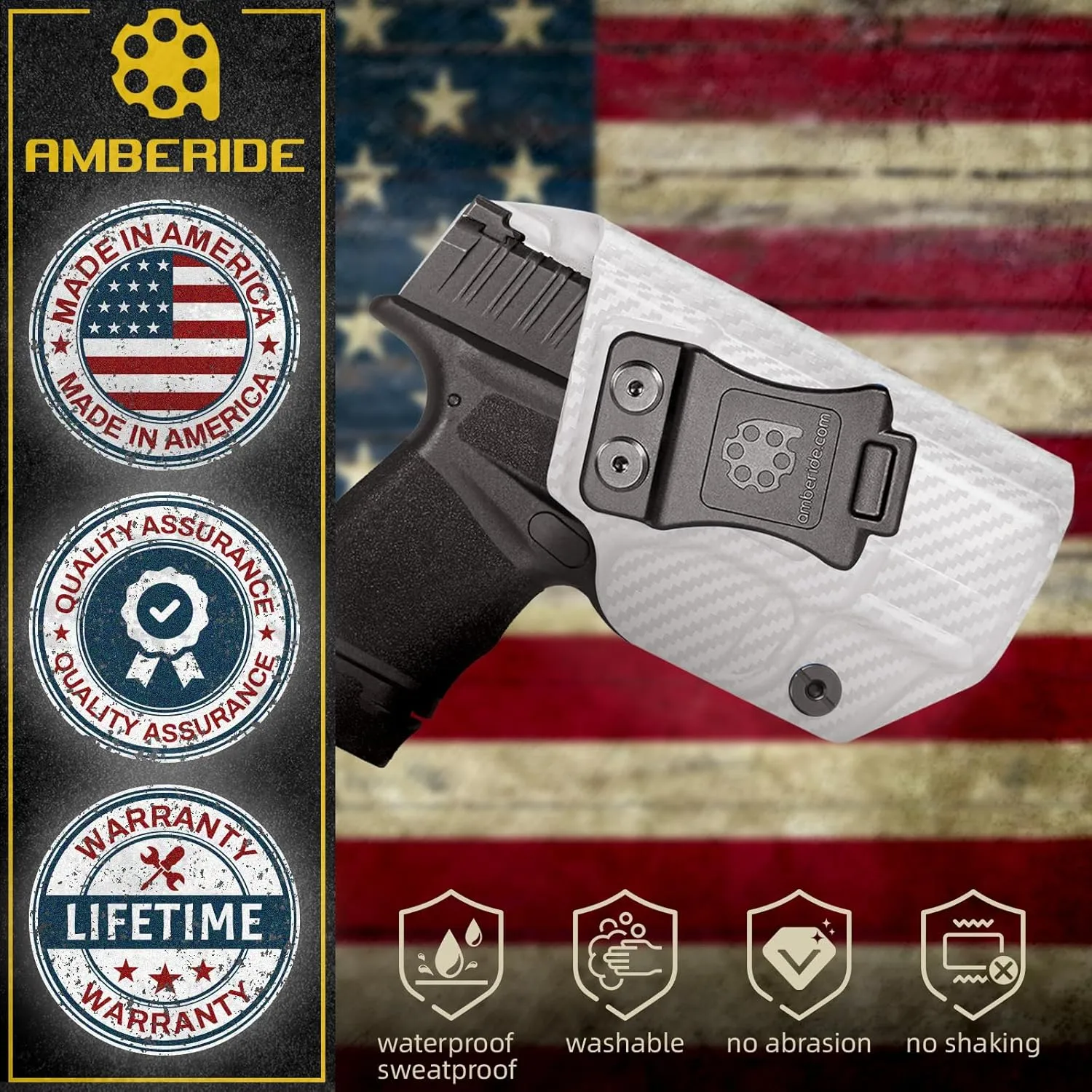 Hellcat Holster IWB & OWB Kydex Holster for Springfield Armory Hellcat Pistol – Inside Waistband Concealed Carry for Hellcat – Adj. Cant – 'Posi-Click' Retention – No Wear - No Jitter - Made in USA