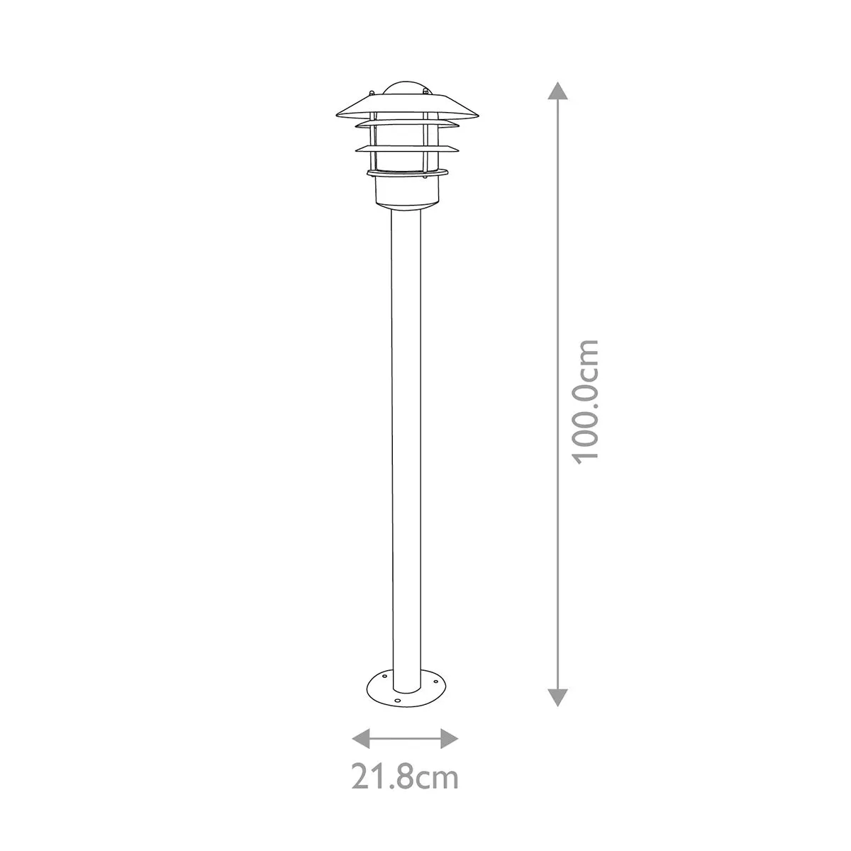 Helsingor 1 Light Bollard Lantern | Black