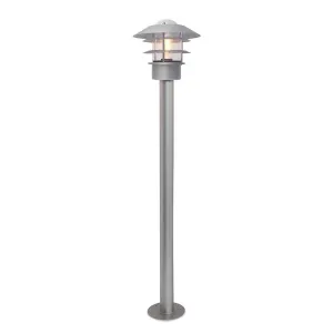 Helsingor 1 Light Bollard Lantern | Silver