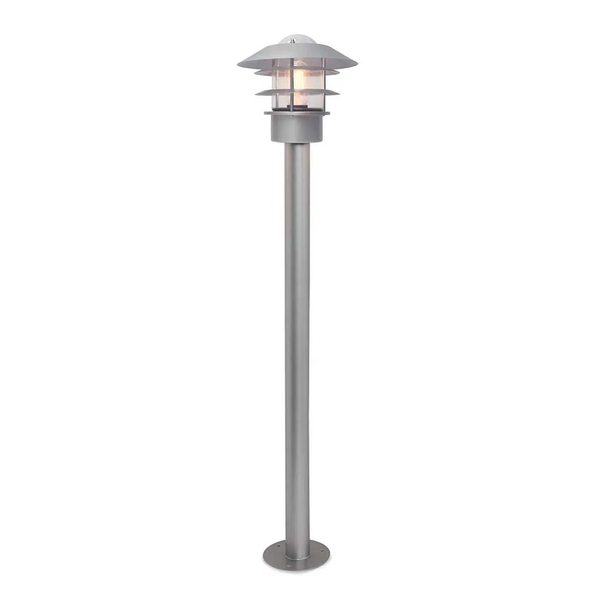 Helsingor 1 Light Bollard Lantern | Silver