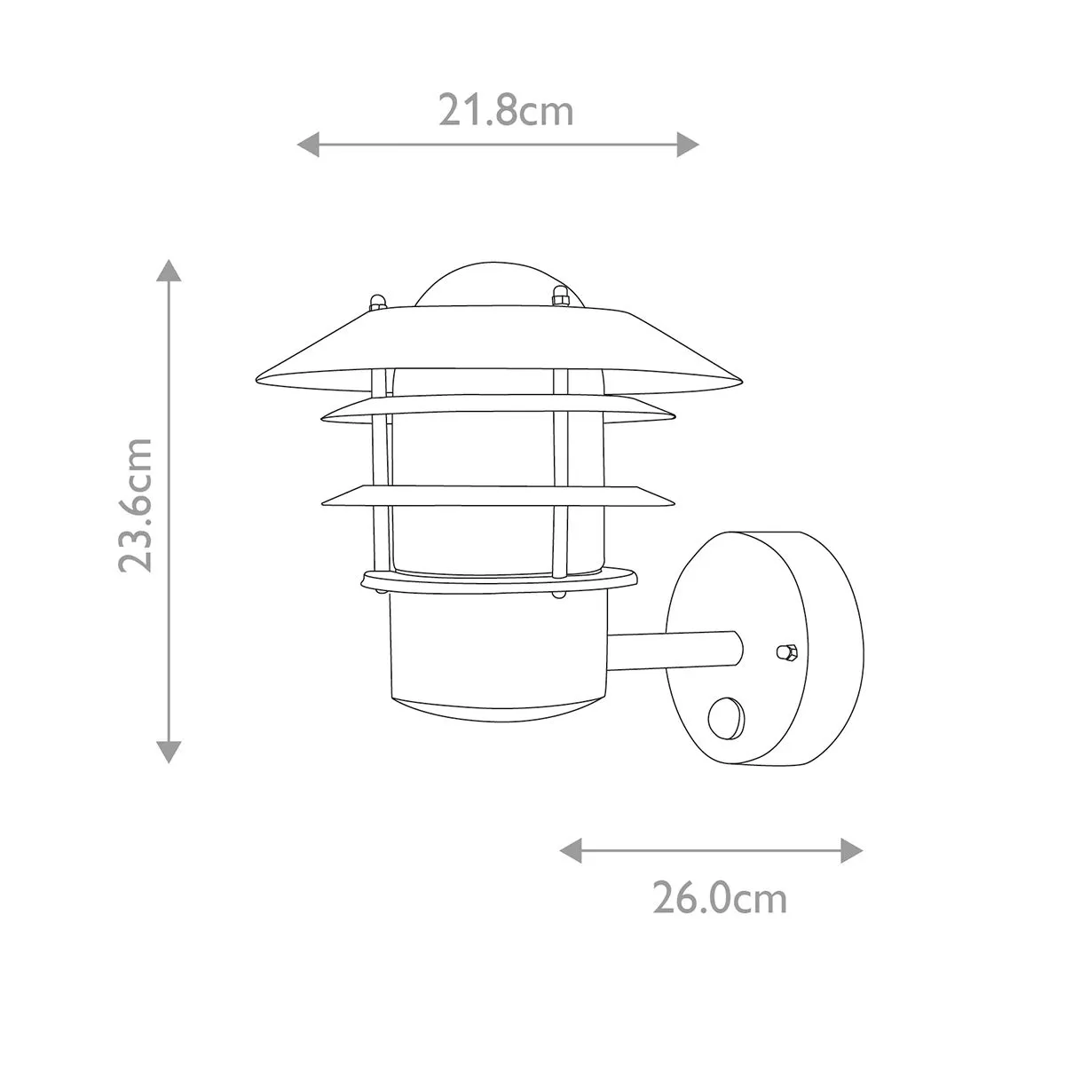 Helsingor 1 Light PIR Wall Lantern | Black
