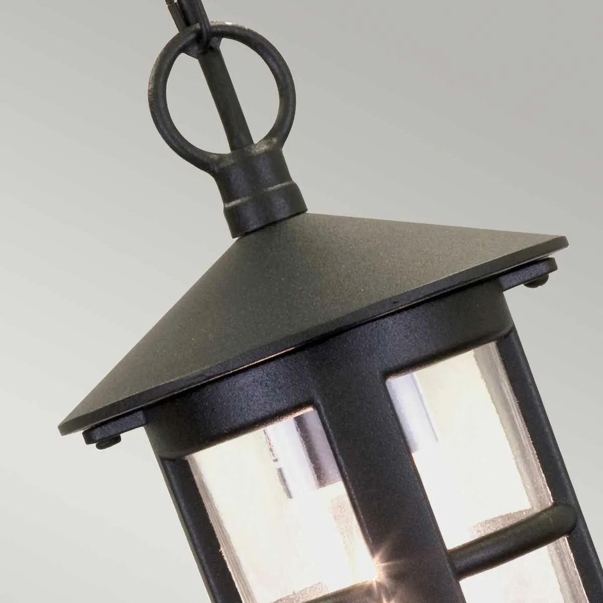 Hereford 1 Light Chain Lantern | Black