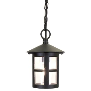 Hereford 1 Light Chain Lantern | Black