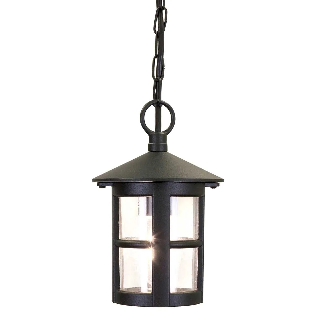 Hereford 1 Light Chain Lantern | Black