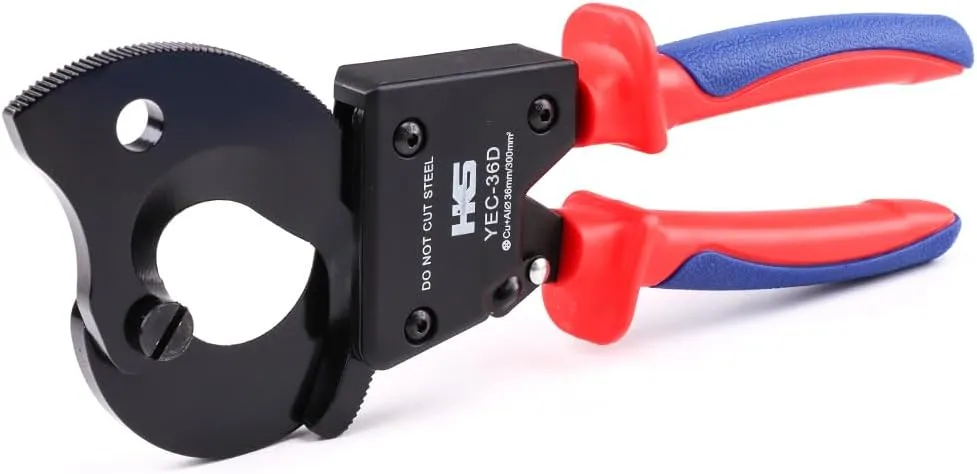 HKS Ratchet Cable Wire Cutter Heavy Duty for Cutting Electrical Aluminum Copper and Multi-core Cables up to 300mm² YEC-36D