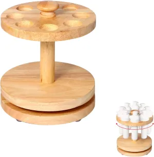 Holder for Cirkul Flavor Cartridges, 8 Holes Water Bottle Stand Rubber Wood Cartridges Rack Organizer Tool Sip Cartridge Storage Support Accessories for Water Bottle Storage