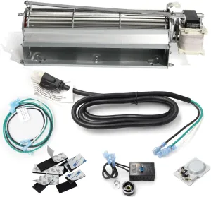 Hongso GFK4 FK4 GFK4A GFK4B Replacement Fireplace Blower Fan KIT with Ball Bearings for em3030lh-85，Heatilator NDV4236I, Majestic, Vermont Castings, Monessen, CFM, Northern Flame