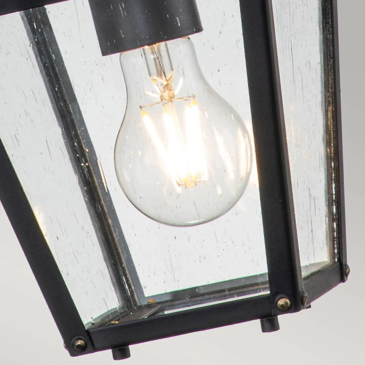 Huntersfield 1 Light Small Chain Lantern | Black