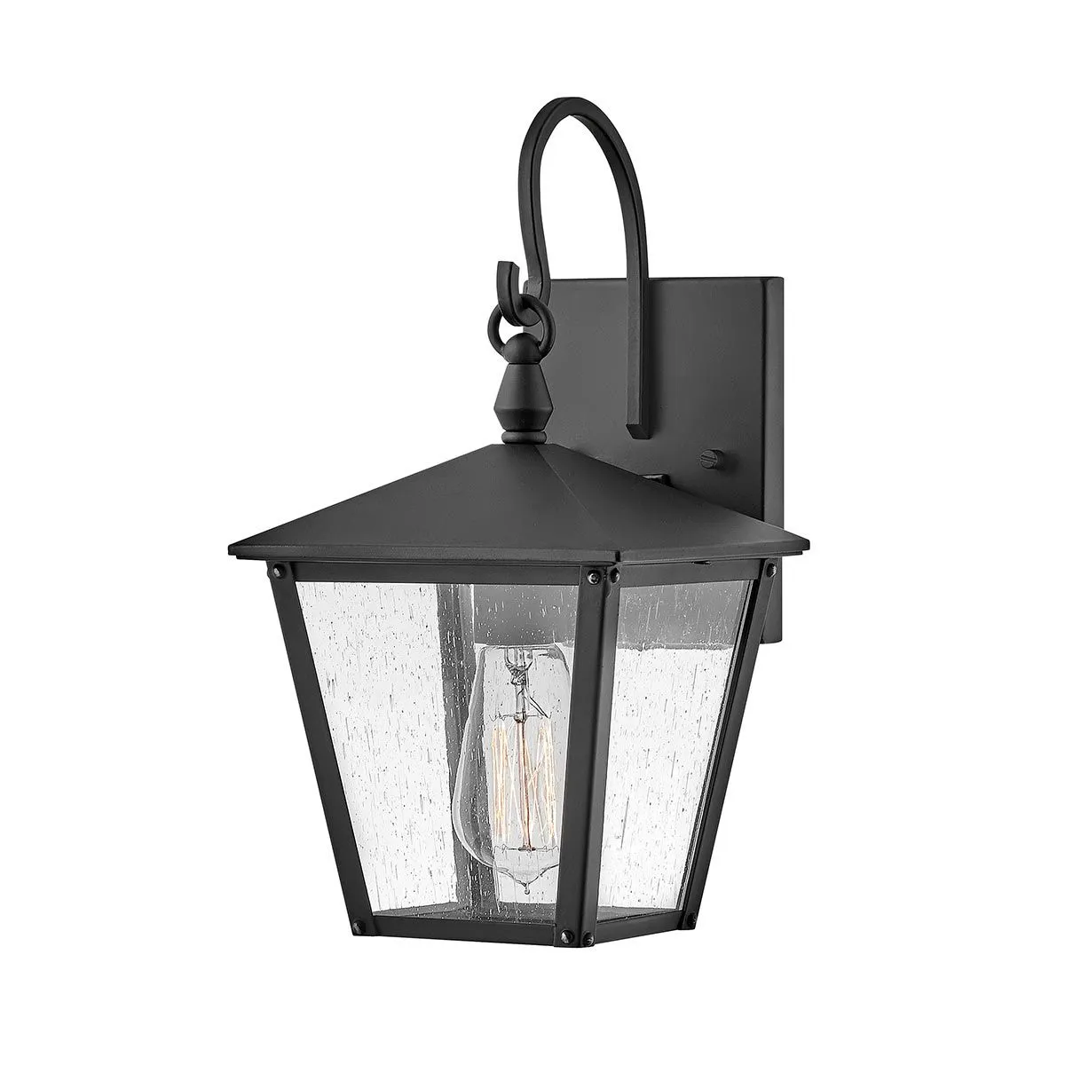 Huntersfield 1 Light Small Wall Lantern | Black