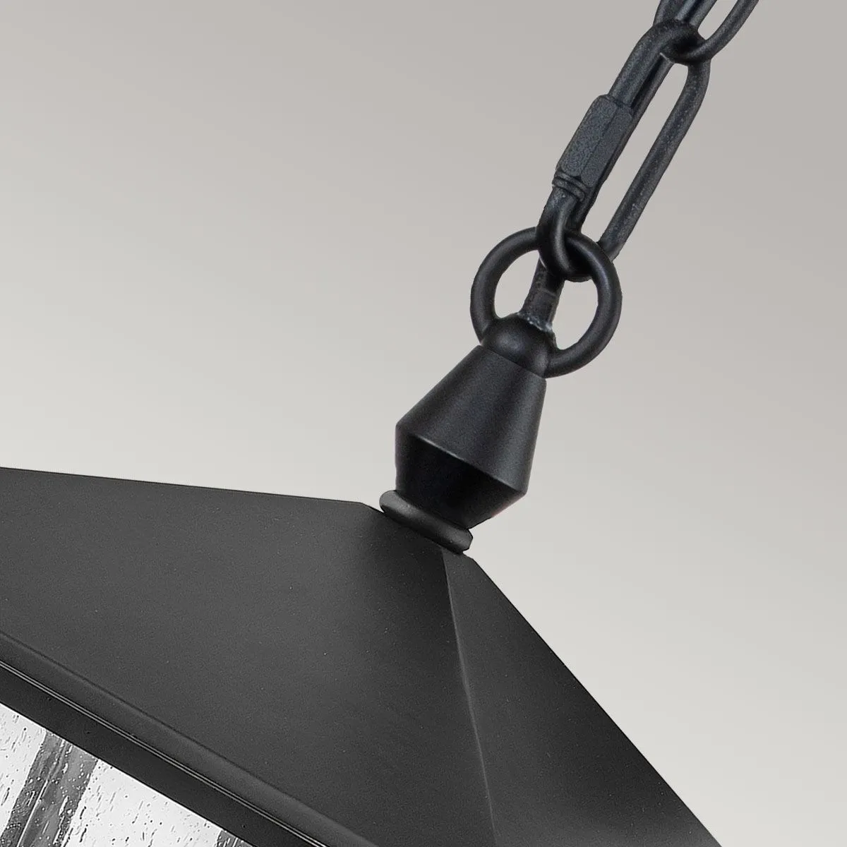 Huntersfield 3 Light Large Chain Lantern | Black