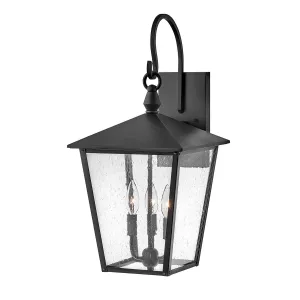 Huntersfield 3 Light Large Wall Lantern | Black