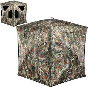 Hunting Blind, 270 See Through Ground Blind, 2-3 Person Pop Up Blind, Portable Durable Hunting Ground Blinds for Deer & Turkey Hunting