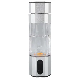 Hydrogen Rich Water Bottle, PEM Technology Sealed Electrode Hydrogen Water Bottle 2 Gears 2 Concentrations for Home (Silver)