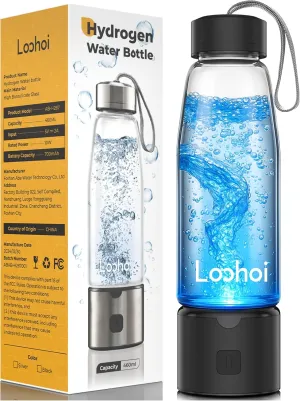 Hydrogen Water Bottle-3 Mins Up to 2300 PPB,16OZ Advanced Hydrogen Water Generator with SPE/PEM Tech,Portable Hydrogenated Rich Water Cup Hydro Machine,Health Gift for Home
