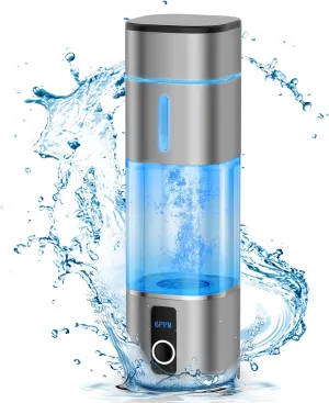 Hydrogen Water Bottle 6000-8000PPB, Portable Hydrogen Generator, Ion Water Bottle with LED Display, Suitable for Office, Travel and Daily Drinking