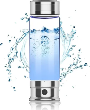 Hydrogen Water Bottle Generator, Portable aquahealth Hydrogen Water with SPE PEM Technology, 500ml Hydrogen Water Bottle Generator Rechargeable Ionizer Machine for Home, Office, and Trave