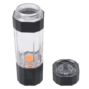 Hydrogen Water Bottle, Hydrogen Rich Water Glass Health Cup Transparent 1600mAh Compact for Office