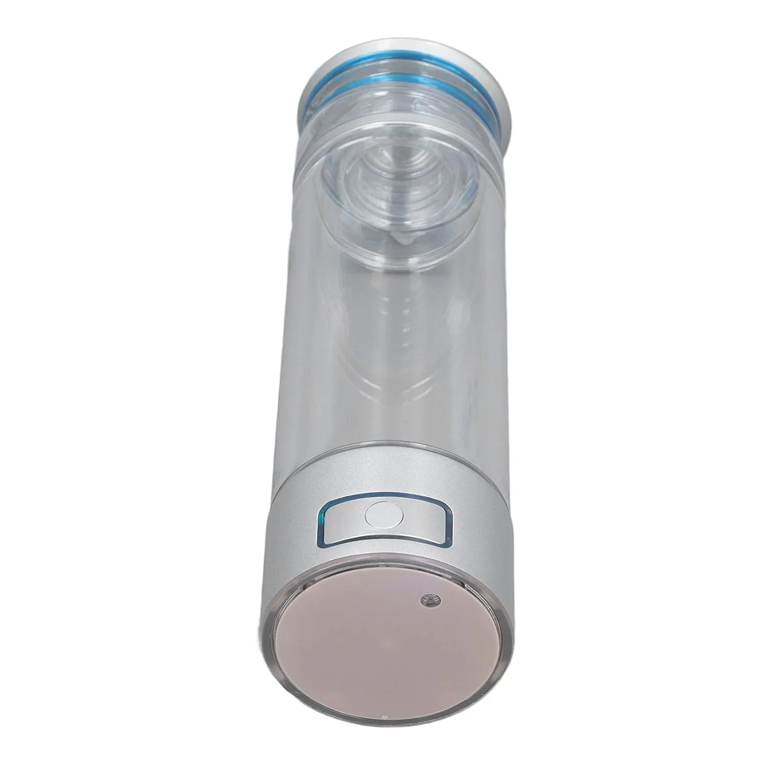 Hydrogen Water Bottle, PCTG Hydrogen Generator Water Cup Pt and N117 Ionized Membrane Anti Slip Base 350ml for Home (Silver)