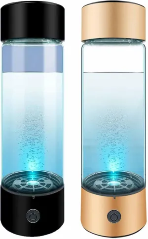 Hydrogen Water Bottle, Portable ionized Water Bottle, Rechargeable Hydrogen Water Generator, for Home Travel Sport, Improve Health, with Hydrogen Suction Pipe