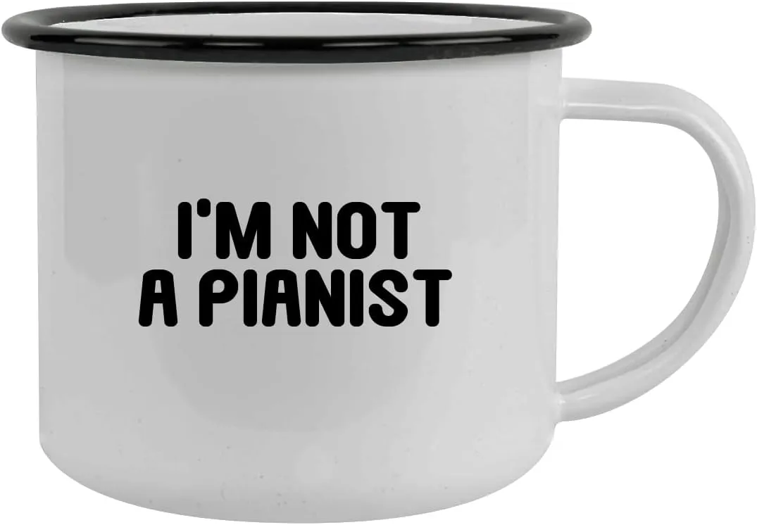 I'm Not A Pianist - 12oz Stainless Steel Camping Mug, Black