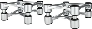IsoAcoustics Aperta Series Isolation Speaker Stands with Tilt Adjustment: Aperta (6.1" x 7.5") Silver Pair