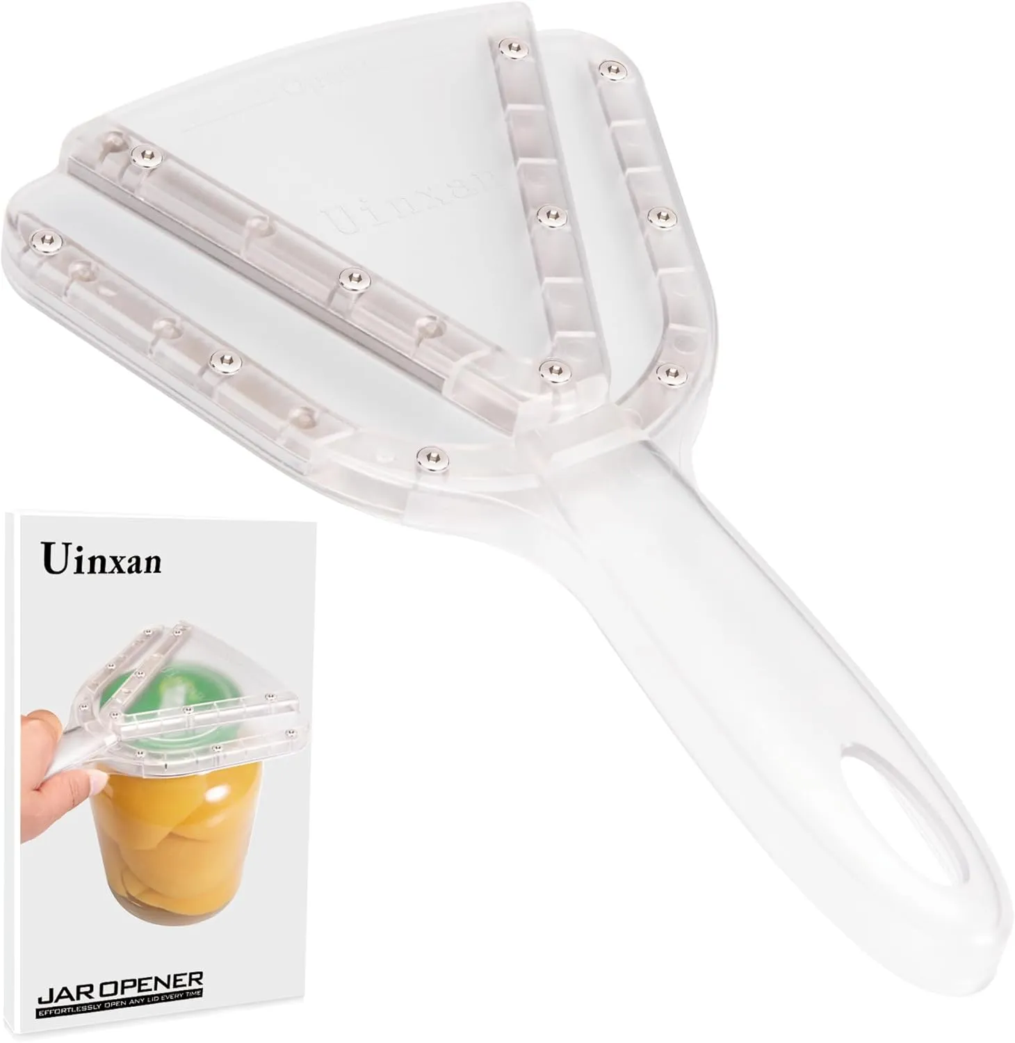 Jar Opener for Weak Hand & Seniors with Arthritis,Easy Twist Off Bottle Caps,Patent | Unique Kitchen Gadgets, Christmas Gifts for Elderly/Women/Men(Transparent)