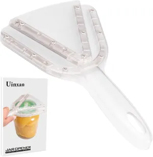Jar Opener for Weak Hand & Seniors with Arthritis,Easy Twist Off Bottle Caps,Patent | Unique Kitchen Gadgets, Christmas Gifts for Elderly/Women/Men(Transparent)