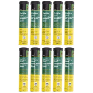 John Deere Multi-Purpose SD Polyurea Grease Case TY6341 OEM (10 Pack)