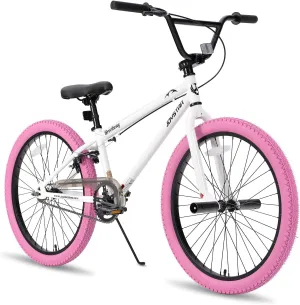 JOYSTAR Brockway Freestyle Kids BMX Bikes 20" 24" Kids Bicycles for 6-14 Years Old Boys Girls and Beginner-Level Riders 2 Pegs Multiple Colors