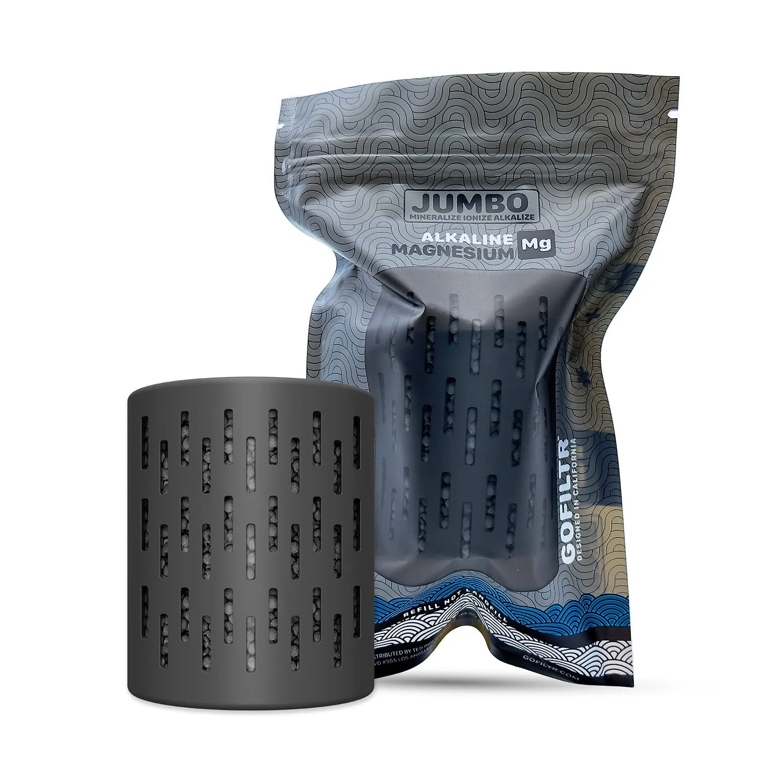 Jumbo Magnesium Alkaline Water Infuser - 9.5 pH   Electrolytes for Any Large Water Bottles/Pitchers, 300 Gallon / 3 Months, Ionized Mineral Alkaline Water Infuser (1 Pack)