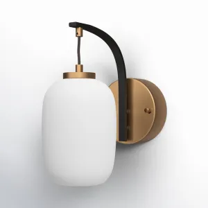 Kace 1 - Light Dimmable Black/Gold Armed Sconce AllModern