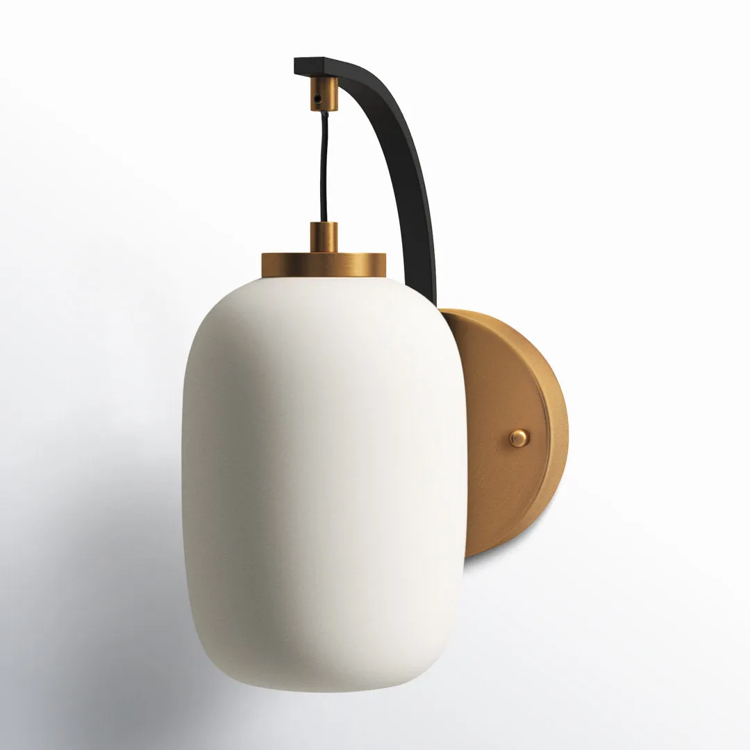 Kace 1 - Light Dimmable Black/Gold Armed Sconce AllModern