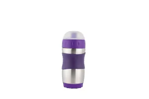 Kid Basix Safe Sporter | Lunch & Sport Stainless Steel Water Bottle | Easy Pull Spout | Mud Cap|Dishwasher Safe |Holds 12 Oz. | Purple