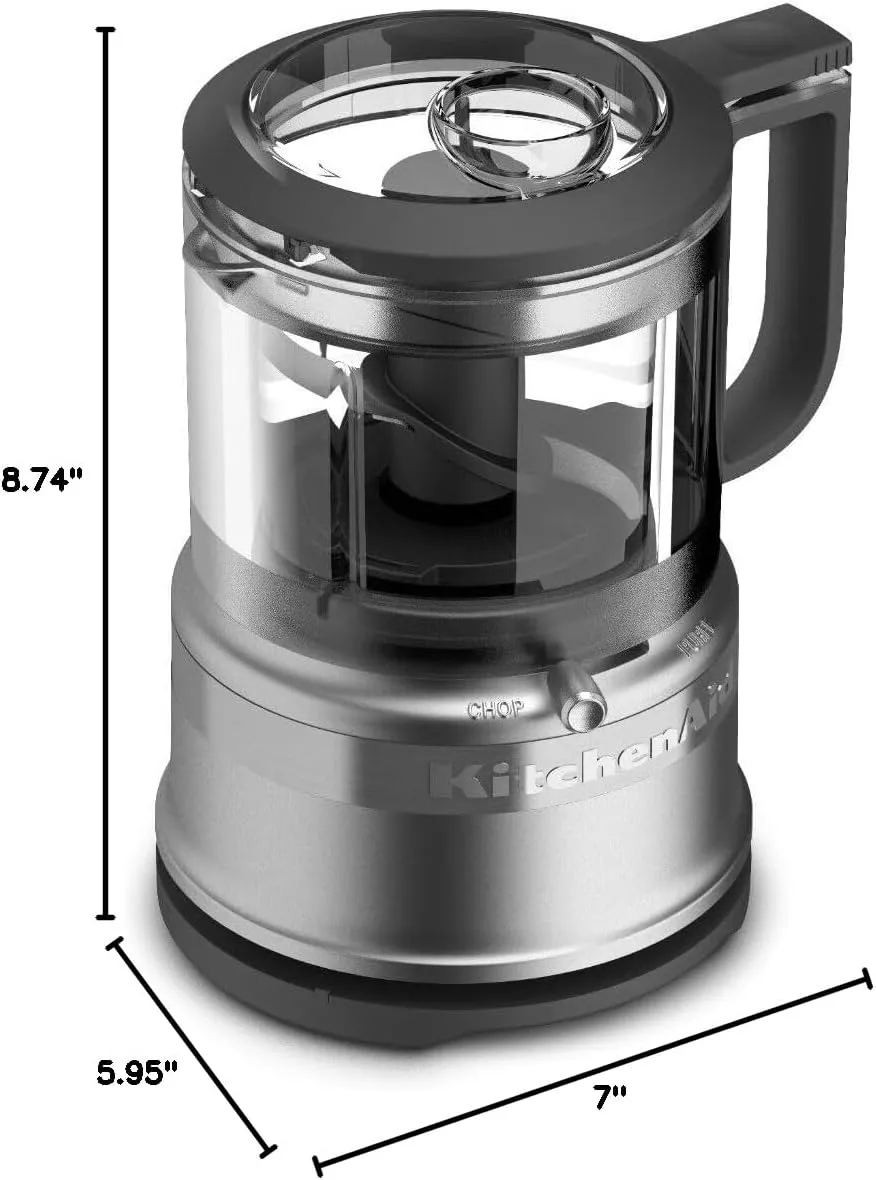 KitchenAid KFC3516CU 3.5 Cup Food Chopper, Contour Silver