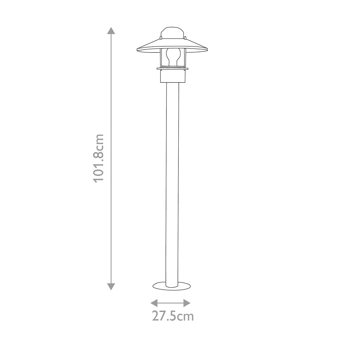 Klampenborg 1 Light Bollard | Black