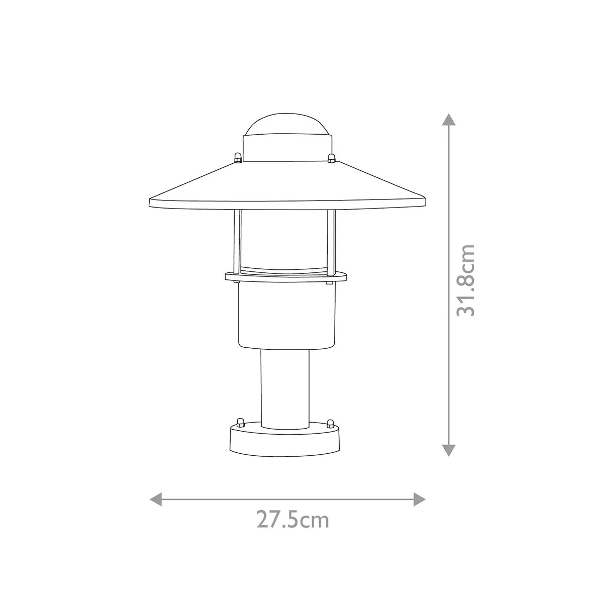 Klampenborg 1 Light Pedestal | Black