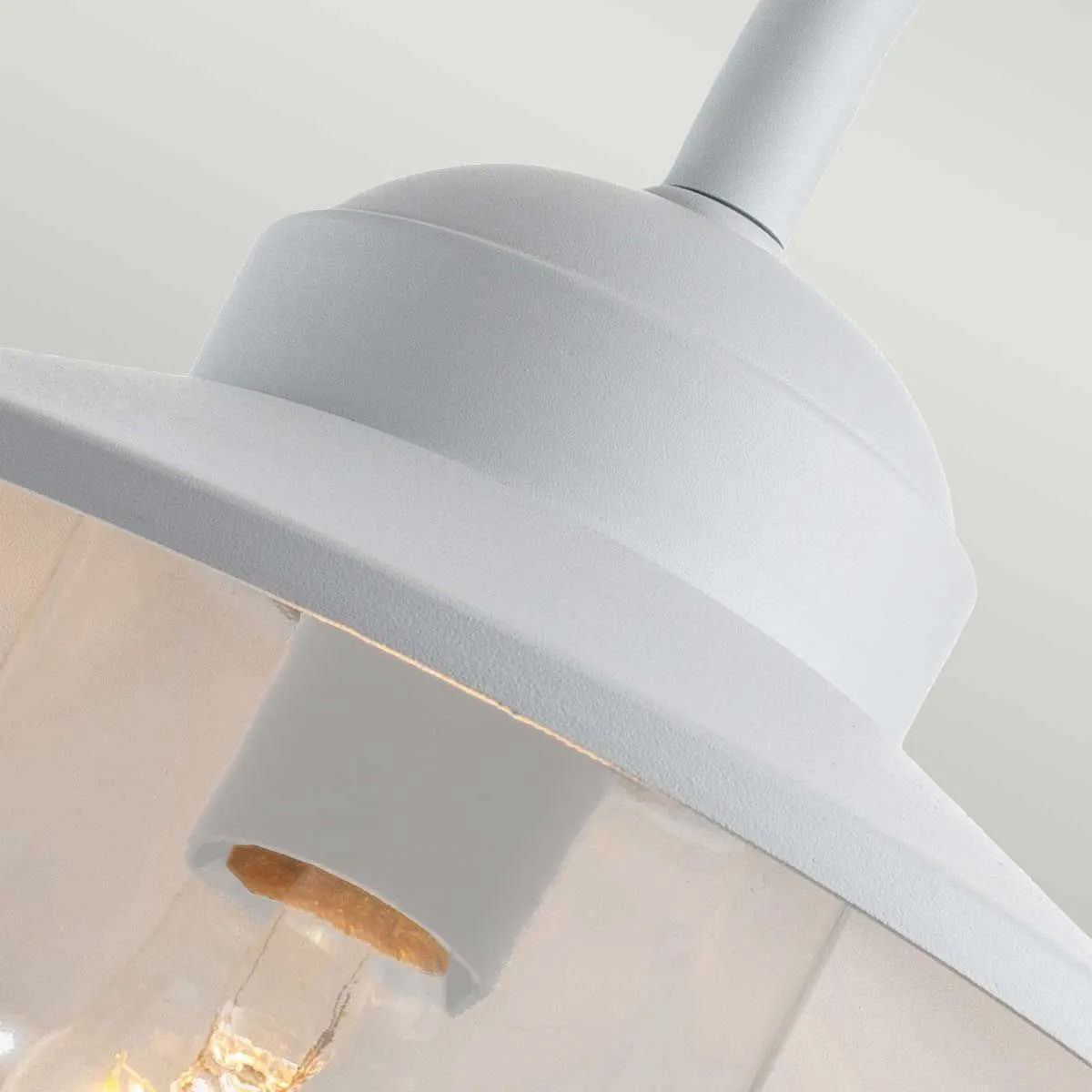 Klampenborg 1 Light Wall Lantern with PIR | White