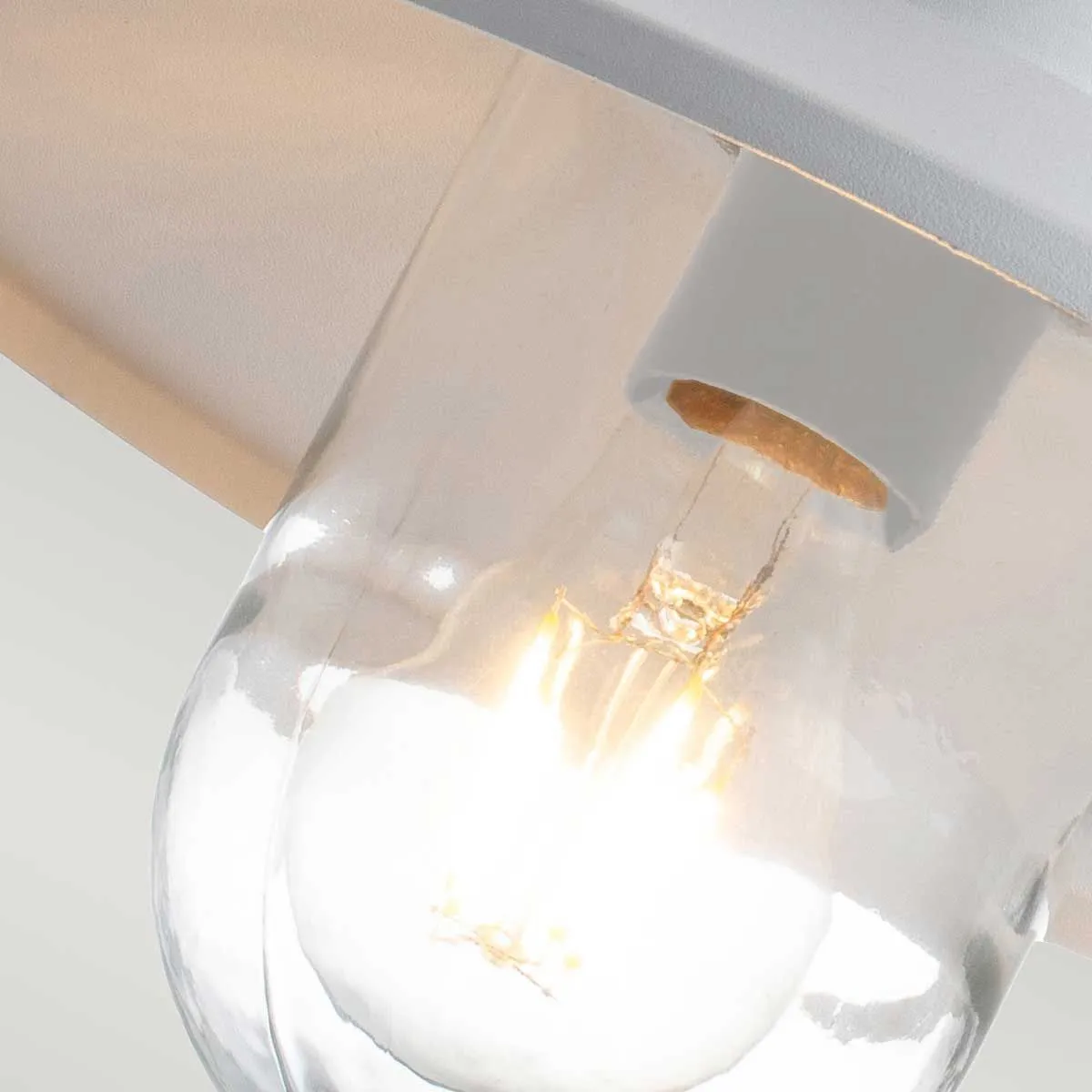 Klampenborg 1 Light Wall Lantern with PIR | White