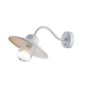 Klampenborg 1 Light Wall Lantern with PIR | White