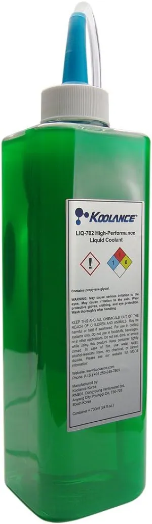 Koolance LIQ-702GN-B 702 Liquid Coolant, High-Performance, UV Green, 700ml (24 fl oz)